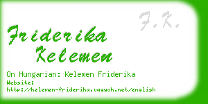 friderika kelemen business card